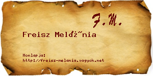 Freisz Melánia névjegykártya